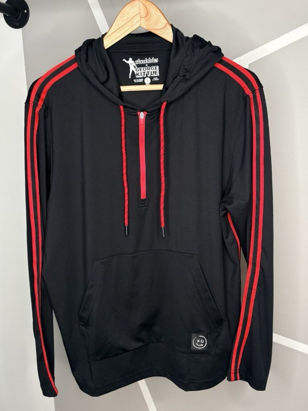 Chubbies x George Kittle GK Hold Ultimate ¼ Zip Hoodie Men’s S 49ers NFL Black